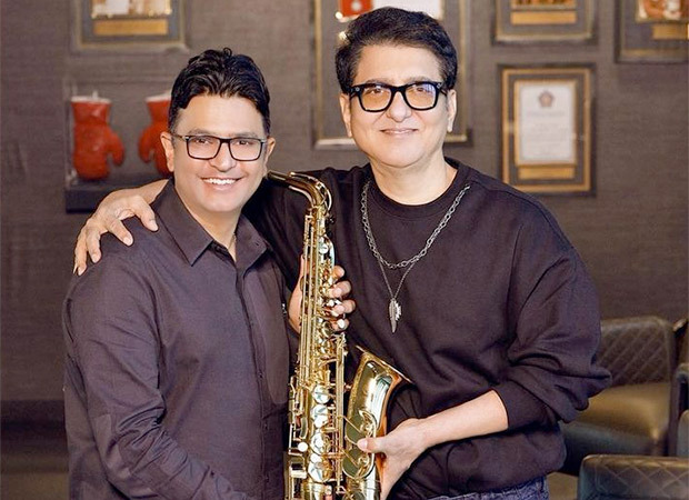 Bhushan Kumar gifts Sajid Nadiadwala a saxophone for creating a record of crossing 3 billion-plus views of 3 songs : Bollywood News